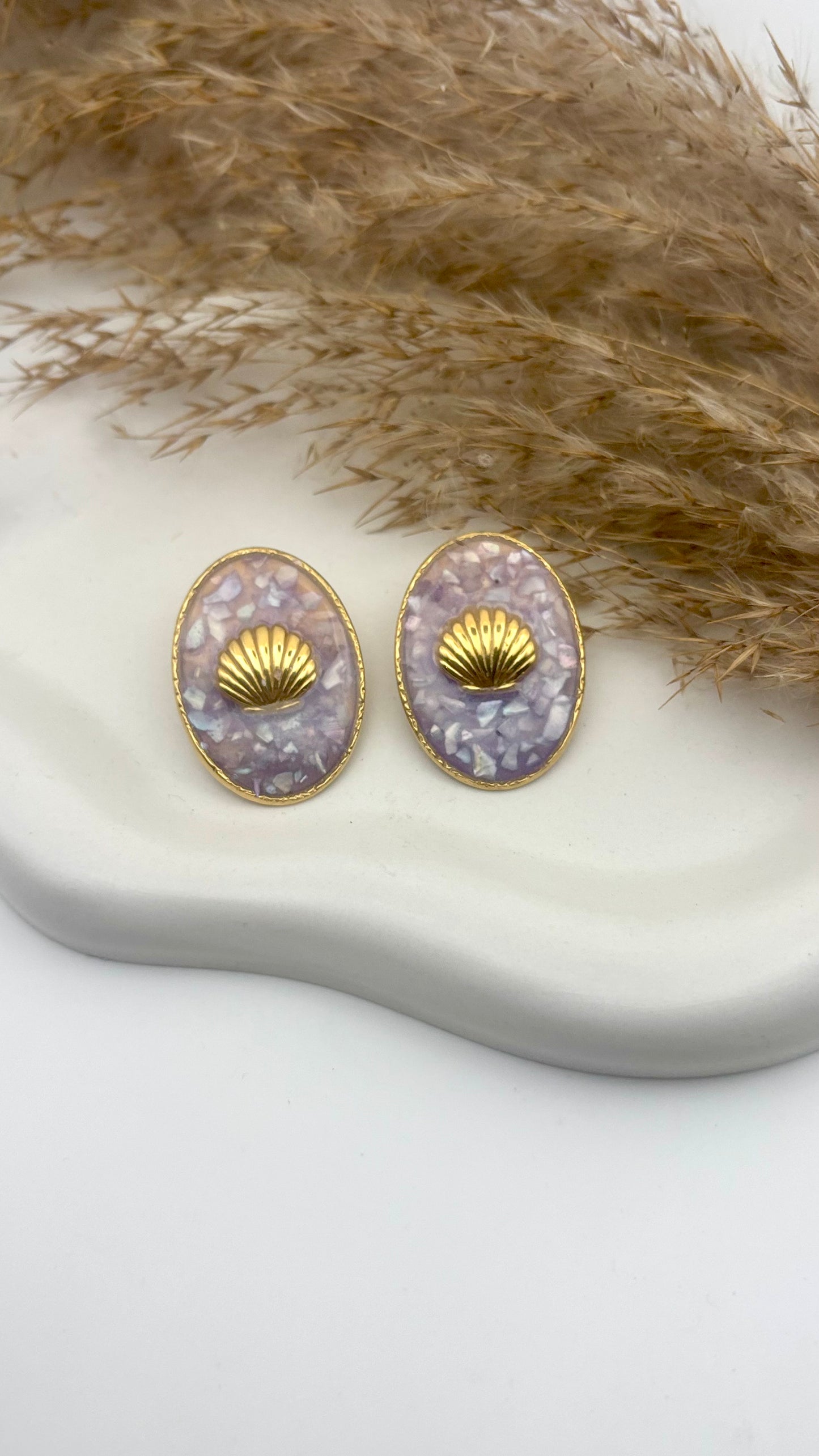 Earrings Purple