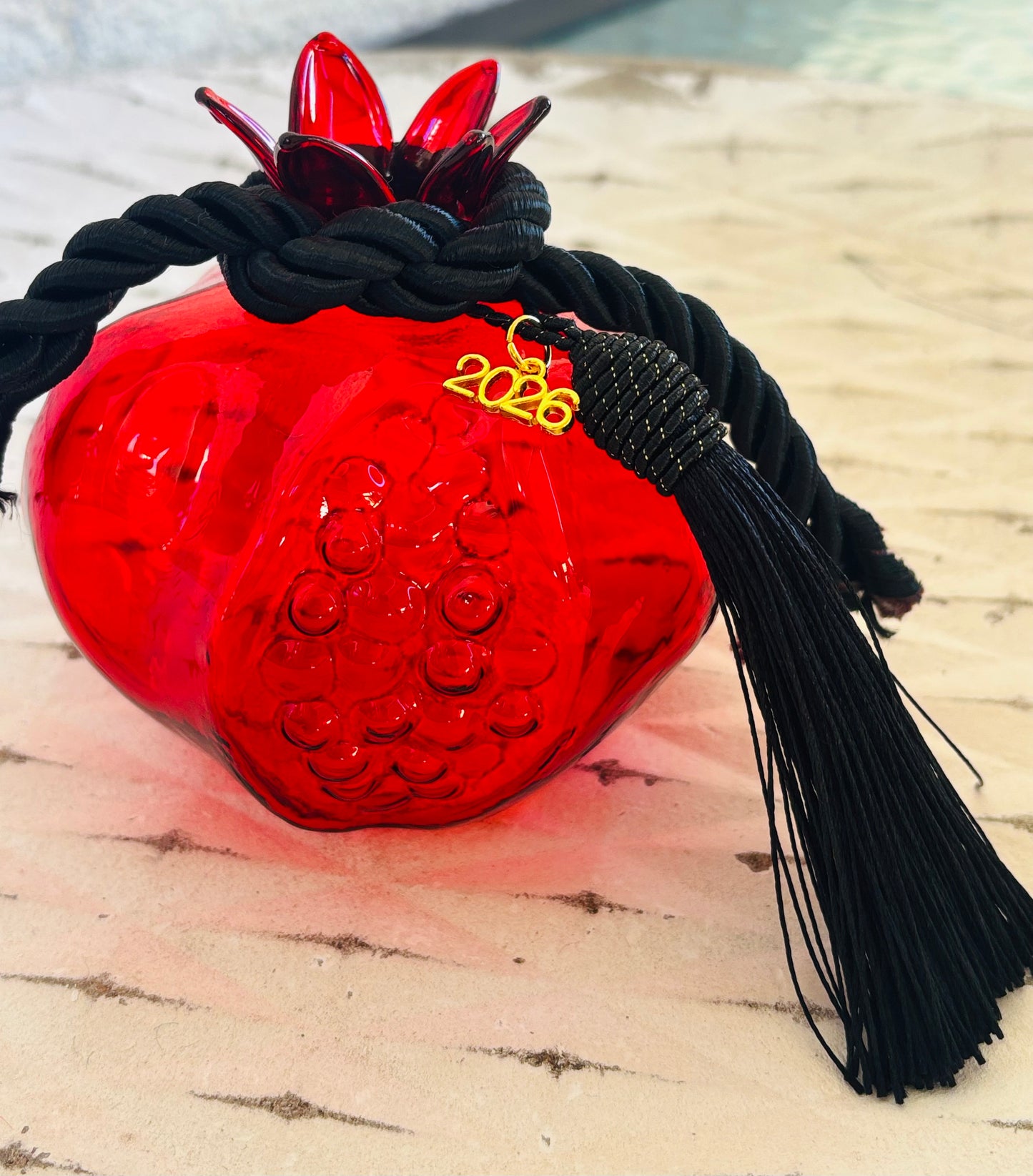 Γούρι ρόδι Glassy