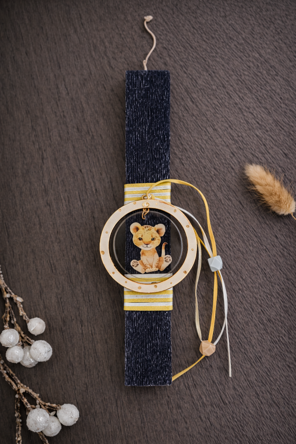 Χειροποίητη Παιδική Πασχαλινή Λαμπάδα – Λιονταράκι