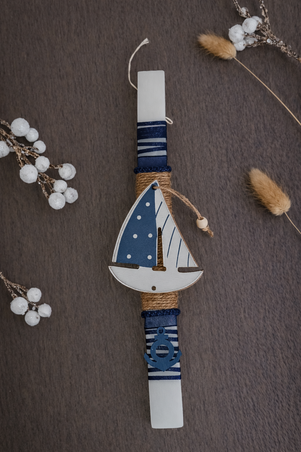 Χειροποίητη Παιδική Πασχαλινή Λαμπάδα – Καραβάκι