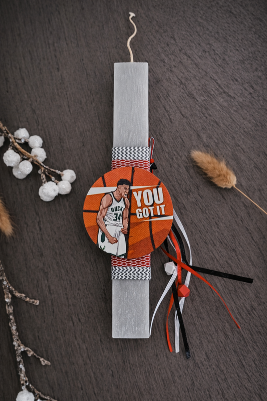 Χειροποίητη Παιδική Πασχαλινή Λαμπάδα – Αντετοκούνμπο