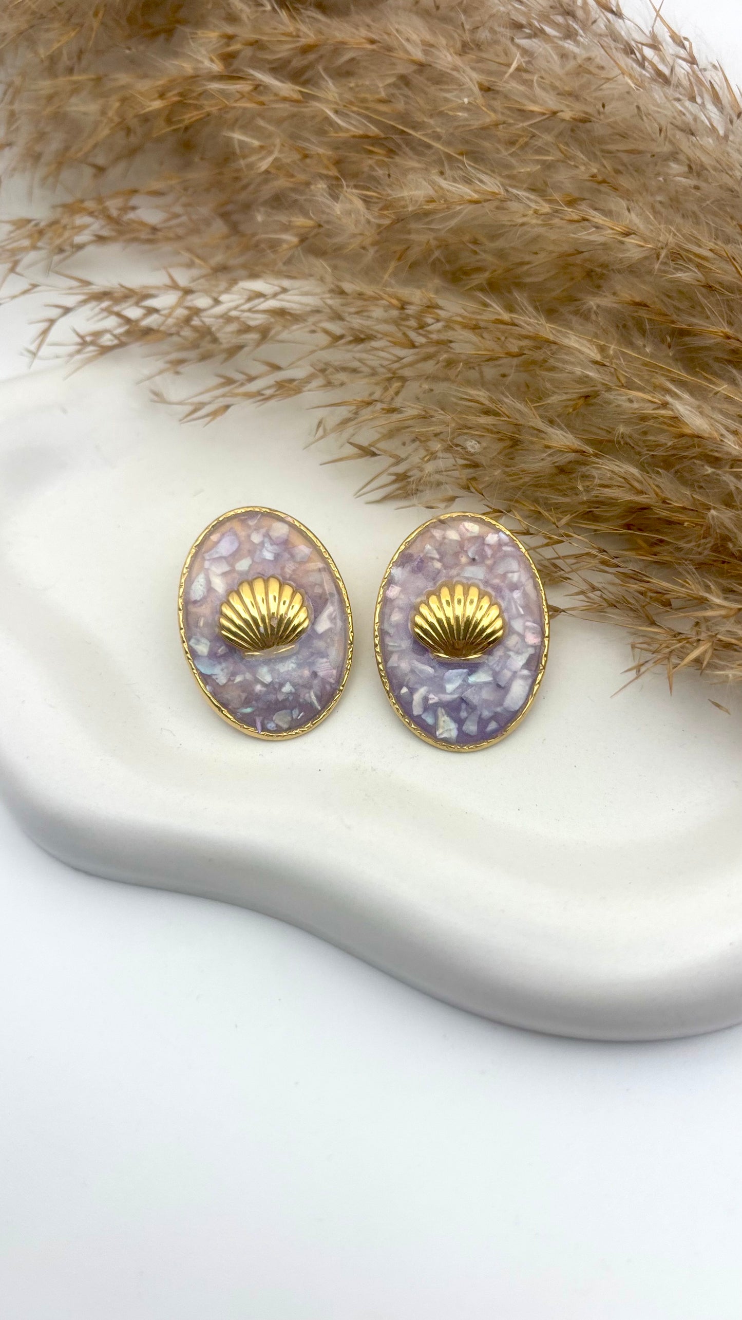 Earrings Purple