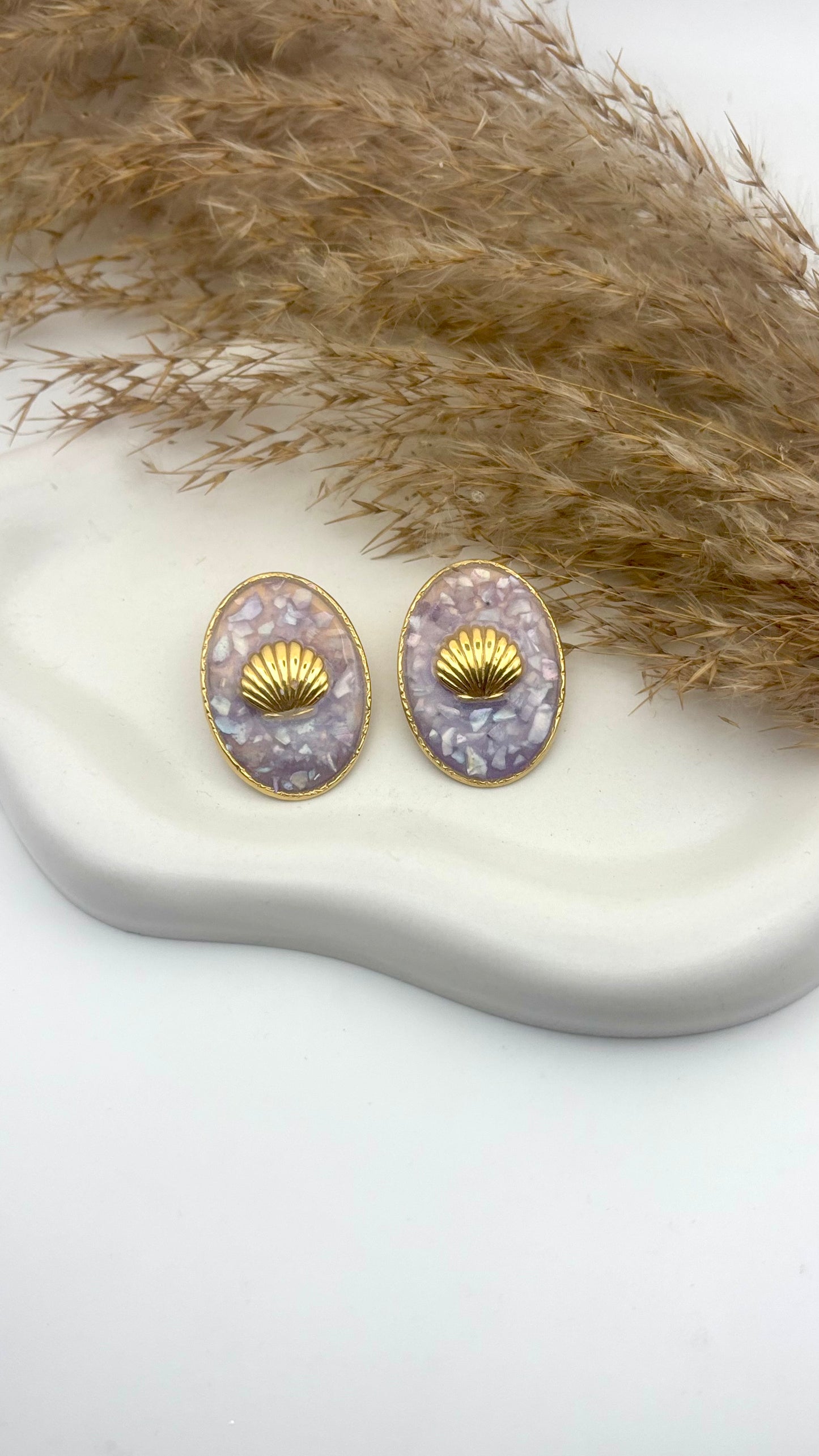 Earrings Purple